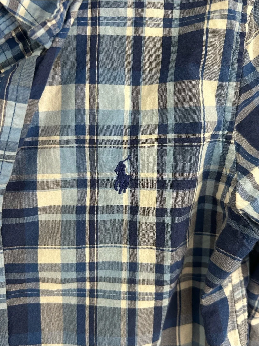 Ralph Lauren Blue Plaid Button-Down Shirt - Kids 5